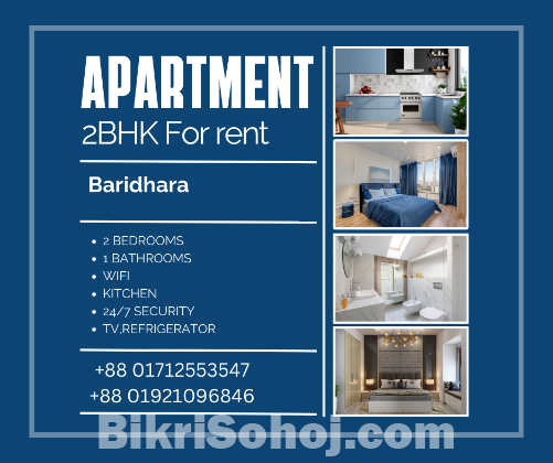 Elegant 2 Bedroom Serviced Apartment RENT In Baridhara.